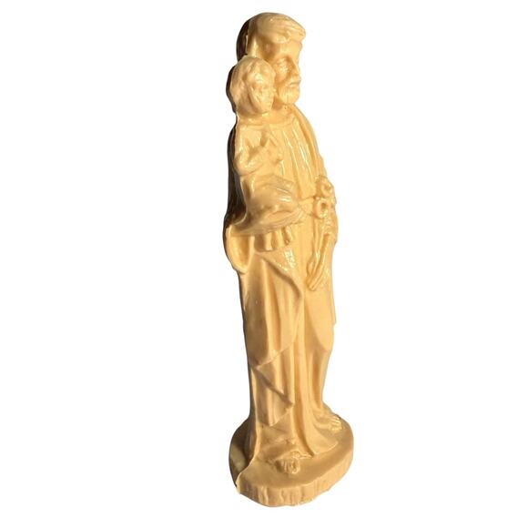 VTG Saint Joseph Statue Figure Home Devotional Shrine Altar Plastic 6" Jesus - Picture 3 of 11